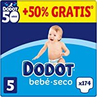Los mejores  - DODOT Bebé-Seco - Pañales Talla 5- 174 Pañales- 11-16kg- BOX ANIVERSARIO +50% GRATIS